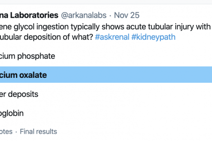 twitter poll, calcium oxalate, renal pathology, arkana laboratories