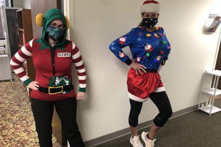 Ugly Christmas Sweater Day at Arkana Laboratories