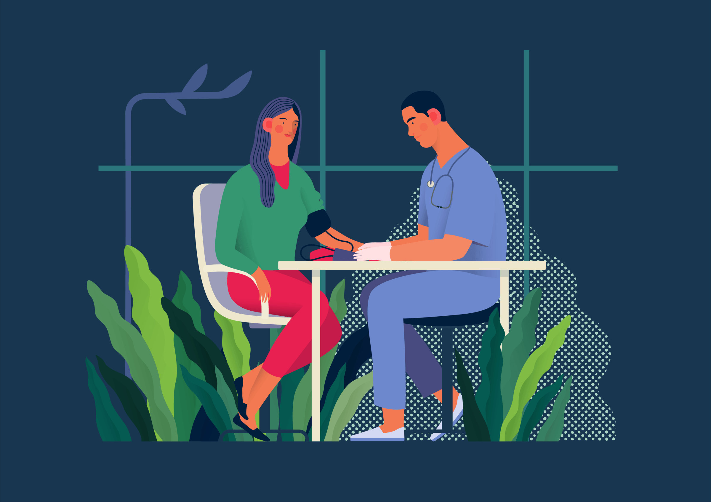 illustration representing high blood pressure