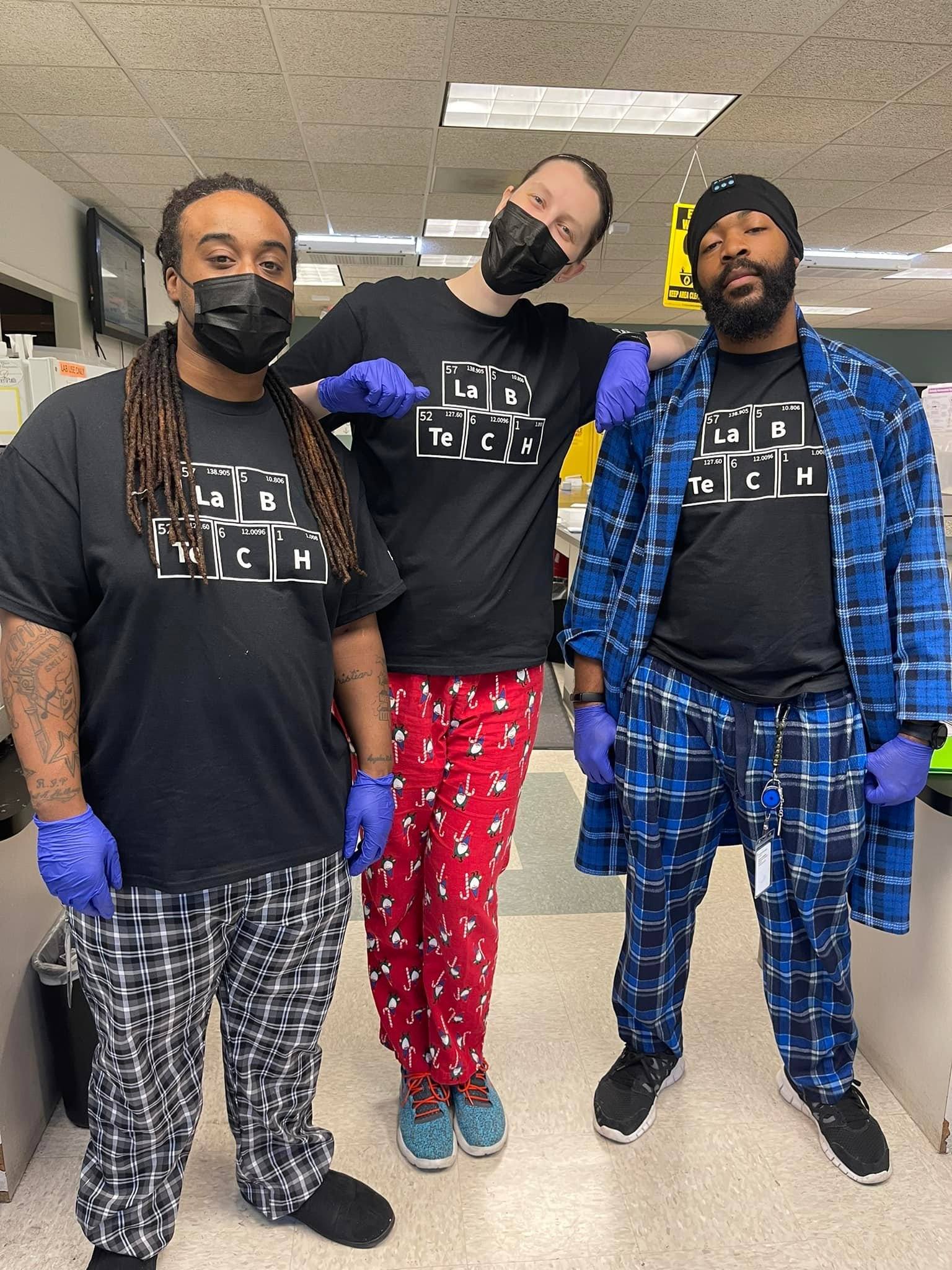 lab techs, histotechs at arkana laboratories, lab week 2022, pj day