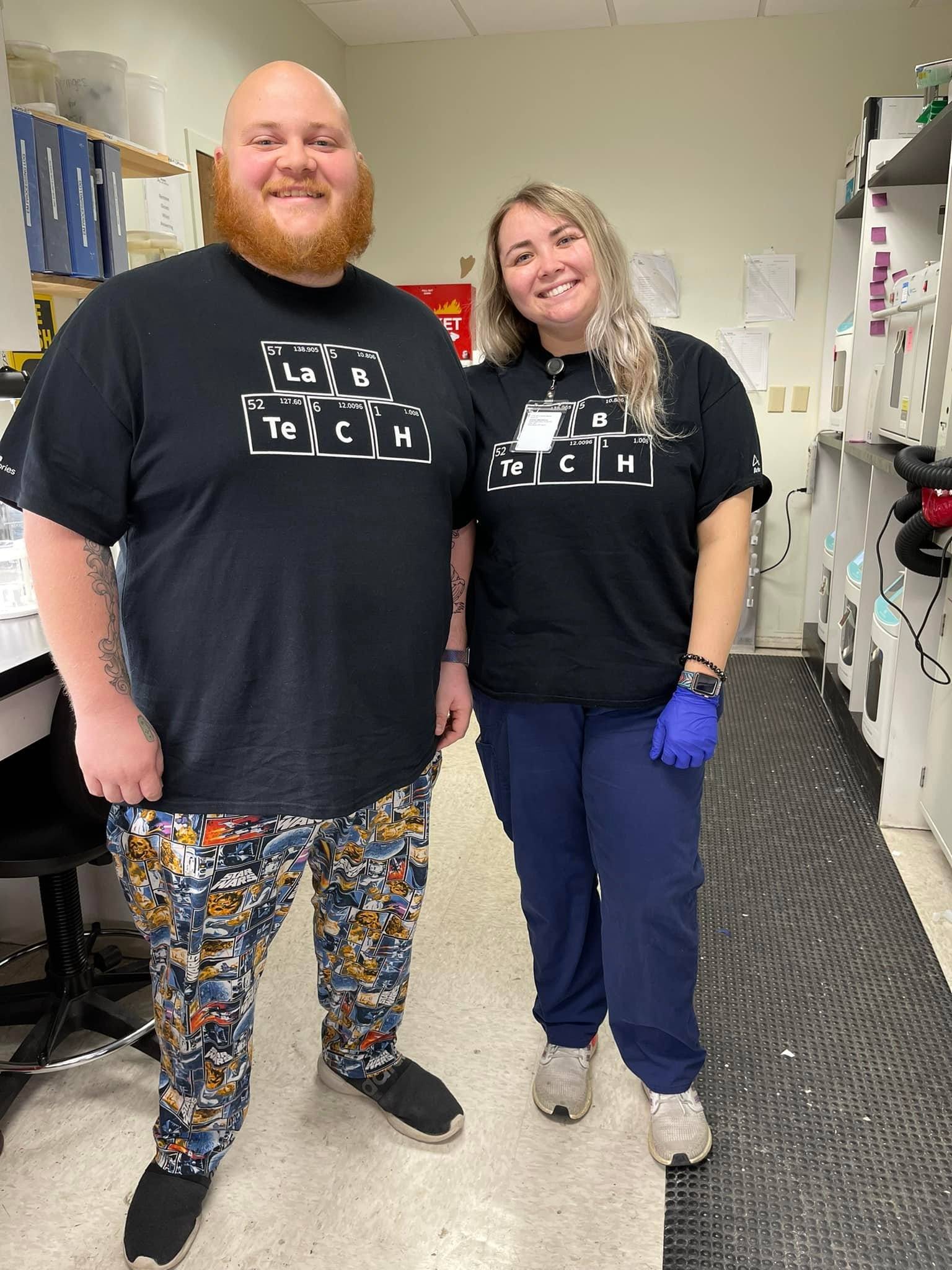 lab techs, histotechs at arkana laboratories, lab week 2022, pj day