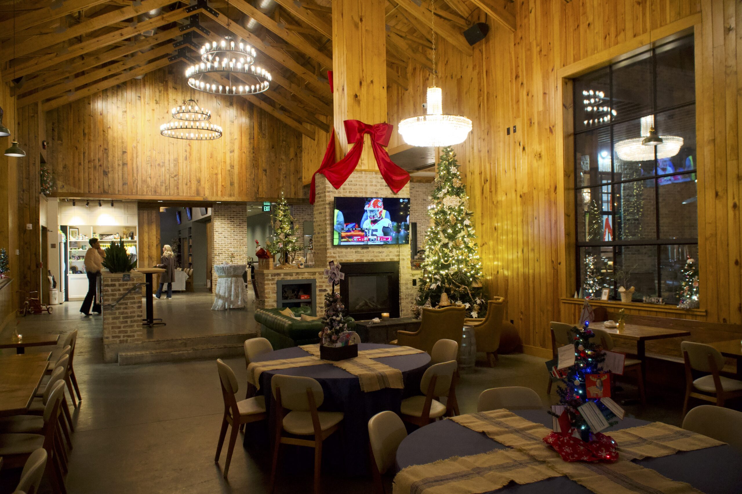 image of Southern Tail Brewing decorated for Arkana's annual holiday party