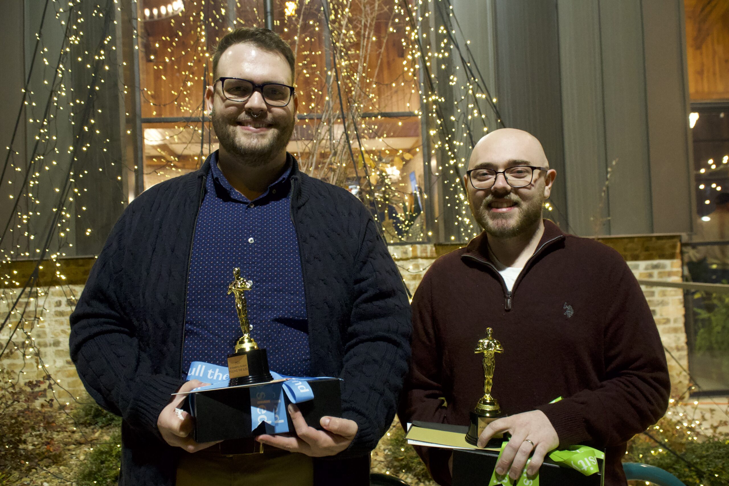 2025 Arkademy Award winners pictured with their trophies and gifts