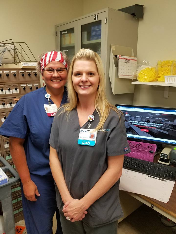 Connie Puckett (Histotechnologist) and Brandy Ryan (Histotechnician)