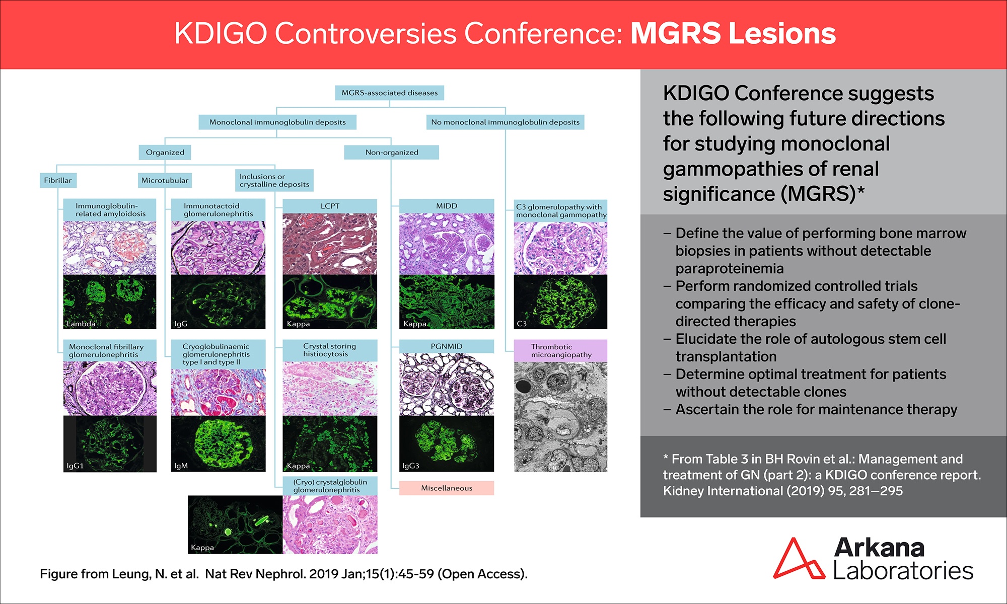 MGRS, KDIGO Connections, renal pathology, Arkana Laboratories