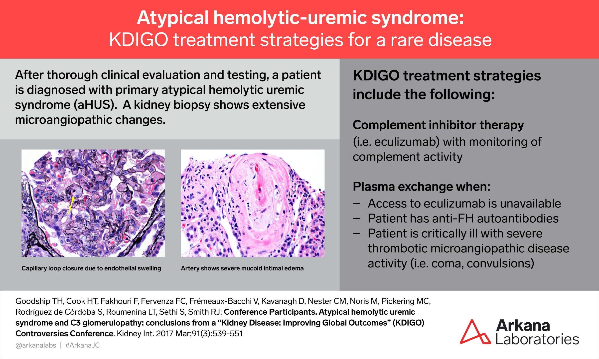 atypical hemolytic-uremic syndrome, arkana laboratories, renal pathology