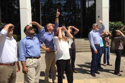 Our Physicians Watch the Solar Eclipse