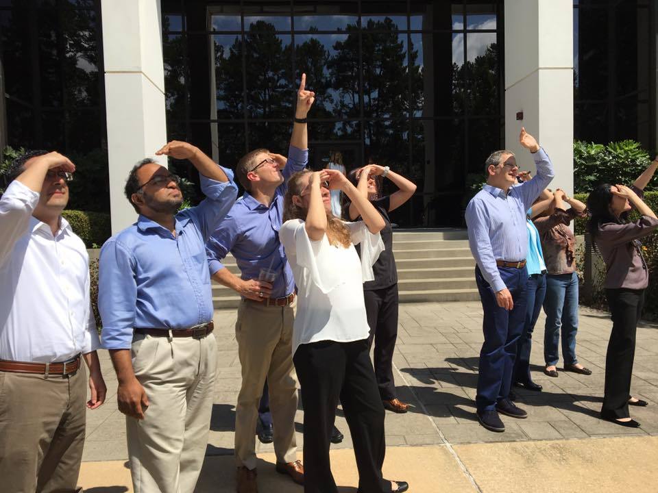 Our Physicians Watch the Solar Eclipse