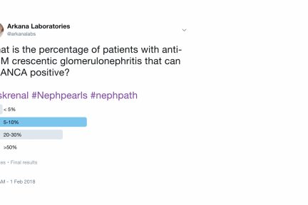 Approximately 25-30% of the patients with anti-GBM crescentic glomerulonephritis are ANCA positive